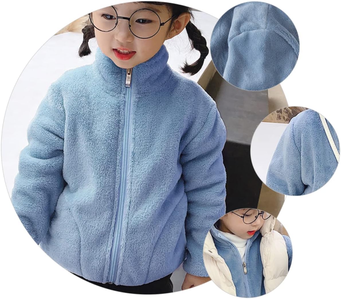 LIFKOME 1pc Fleece Children's Coat Kid Clothes Girl Coat Children Outerwear Girl Clothes Coral Fleece Kid