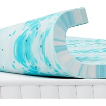 4 Inch Mattress Toppers Memory Foam Cooling Gel Infused for Enhanced Comfort, CertiPUR-US Certified Breathable Bed Topper Pad with Support for Sleeper Sofa Couch RV Camper, Twin