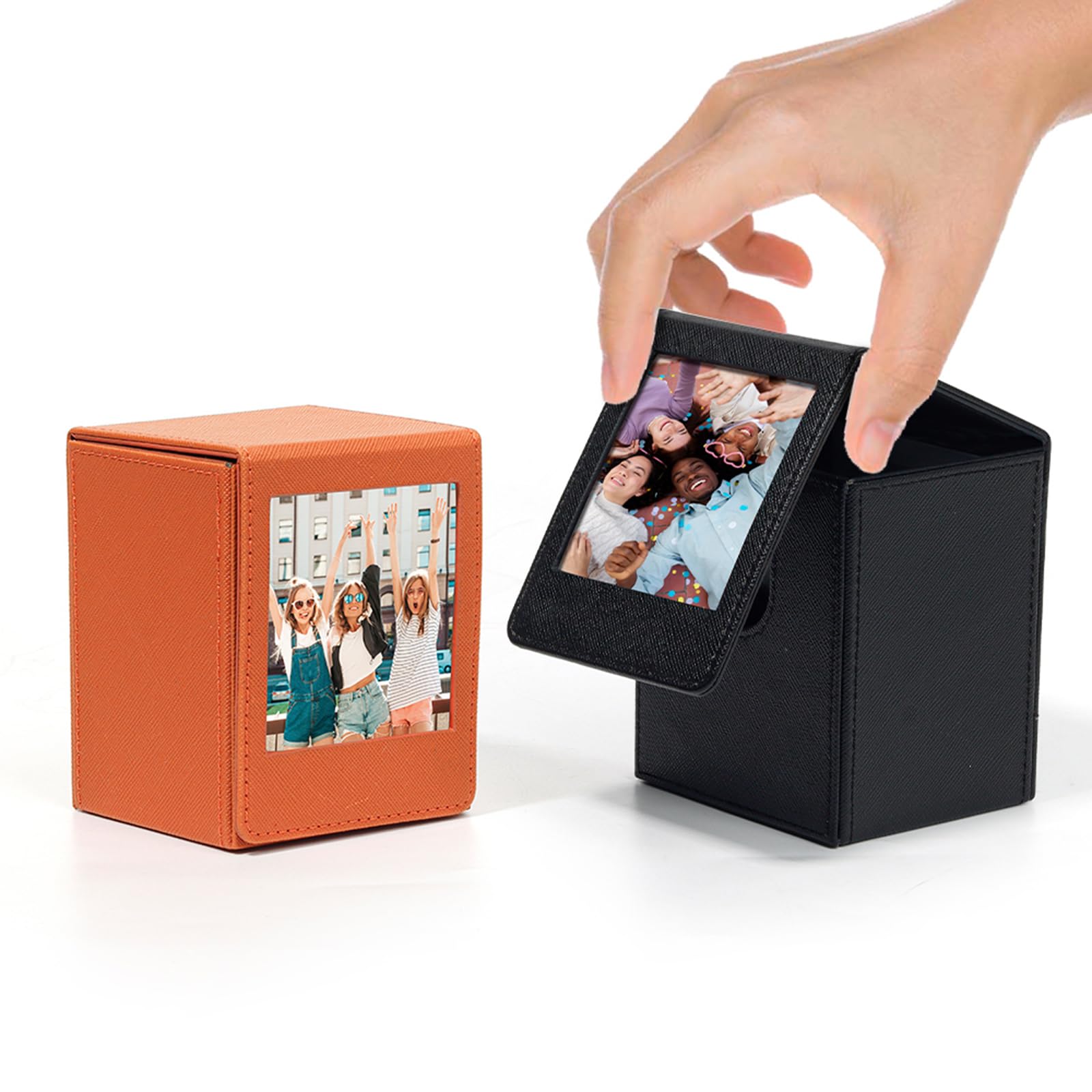Étui de Rangement pour Films Instax Square, pour Support Photo Instax Square - Boîte Photo pour Fujifilm Instax Square (86x72mm) SQ1 SQ20 SQ40 SQ10 SQ6 SP-3 - Marron