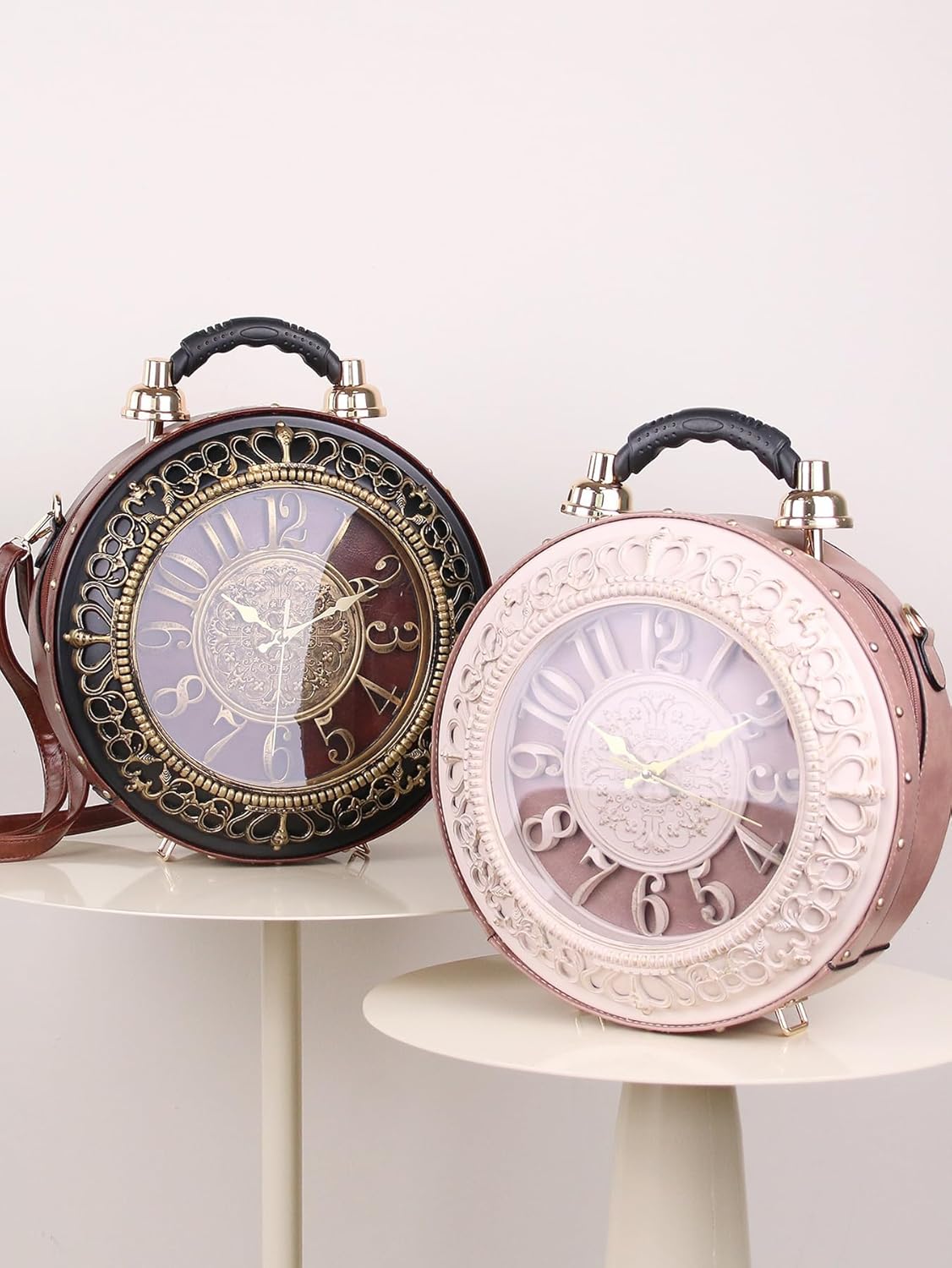 Retro Clock Shaped Crossbody Purse Handbags Women Shoulder Bag Vintage Steampunk Messenger Bags Designer Clock Purse