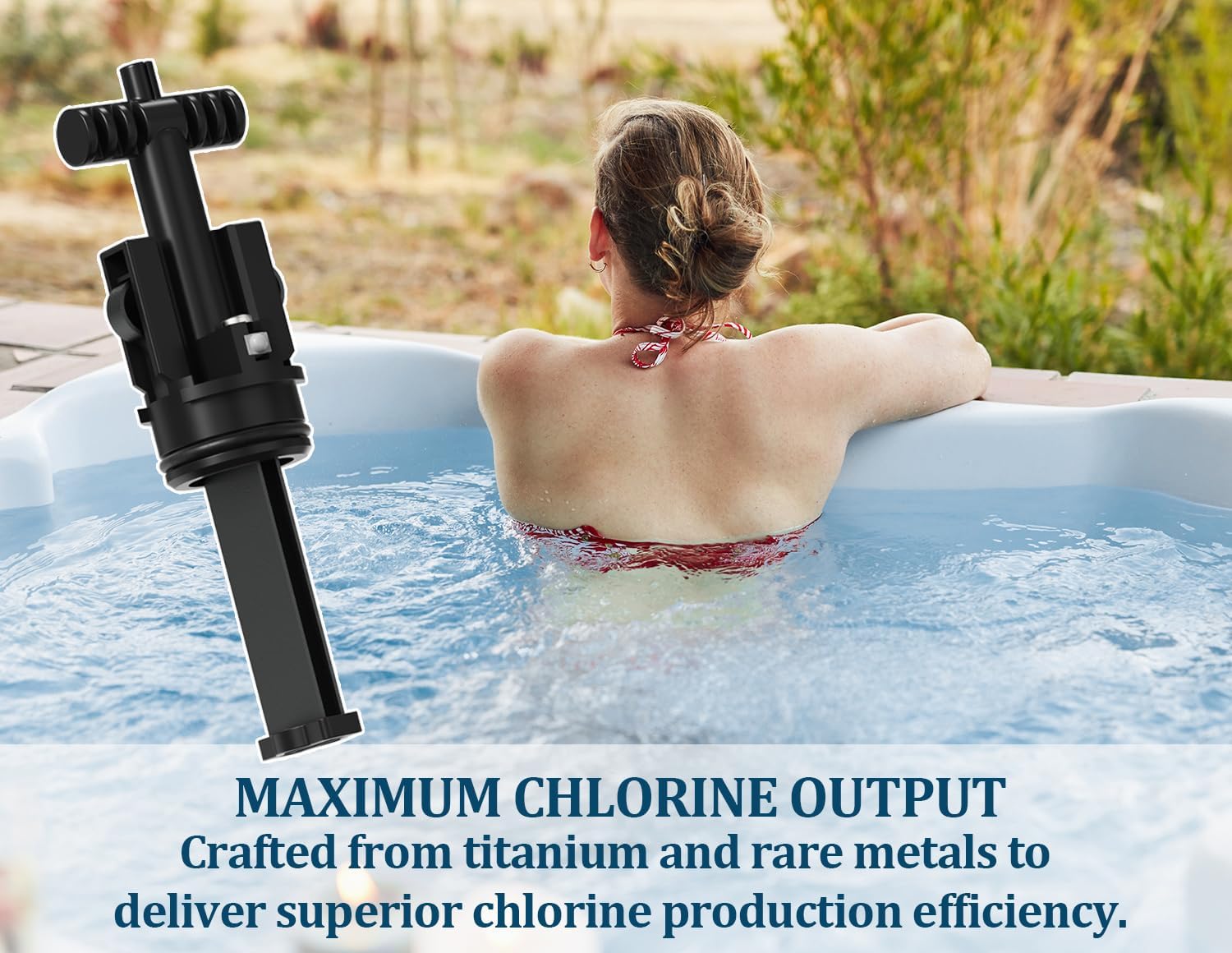 Salt Water chlorination System Cartridge Replacement for Spas & Hot Tubs/Hot Spring Highlife/Limelight,Chlorine-Generating Filter for Gentle,Soft Fresh Water to Helps Combat Dry Eyes&Itchy Skin,1Pack