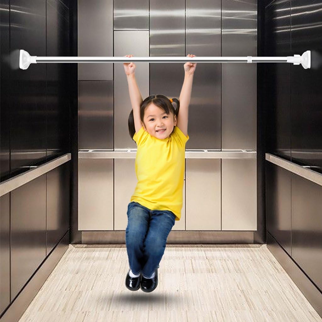 Shower curtain rod strong telescopic rod 304 stainless steel telescopic rod bathroom straight bar ( Size : 130-240cm )
