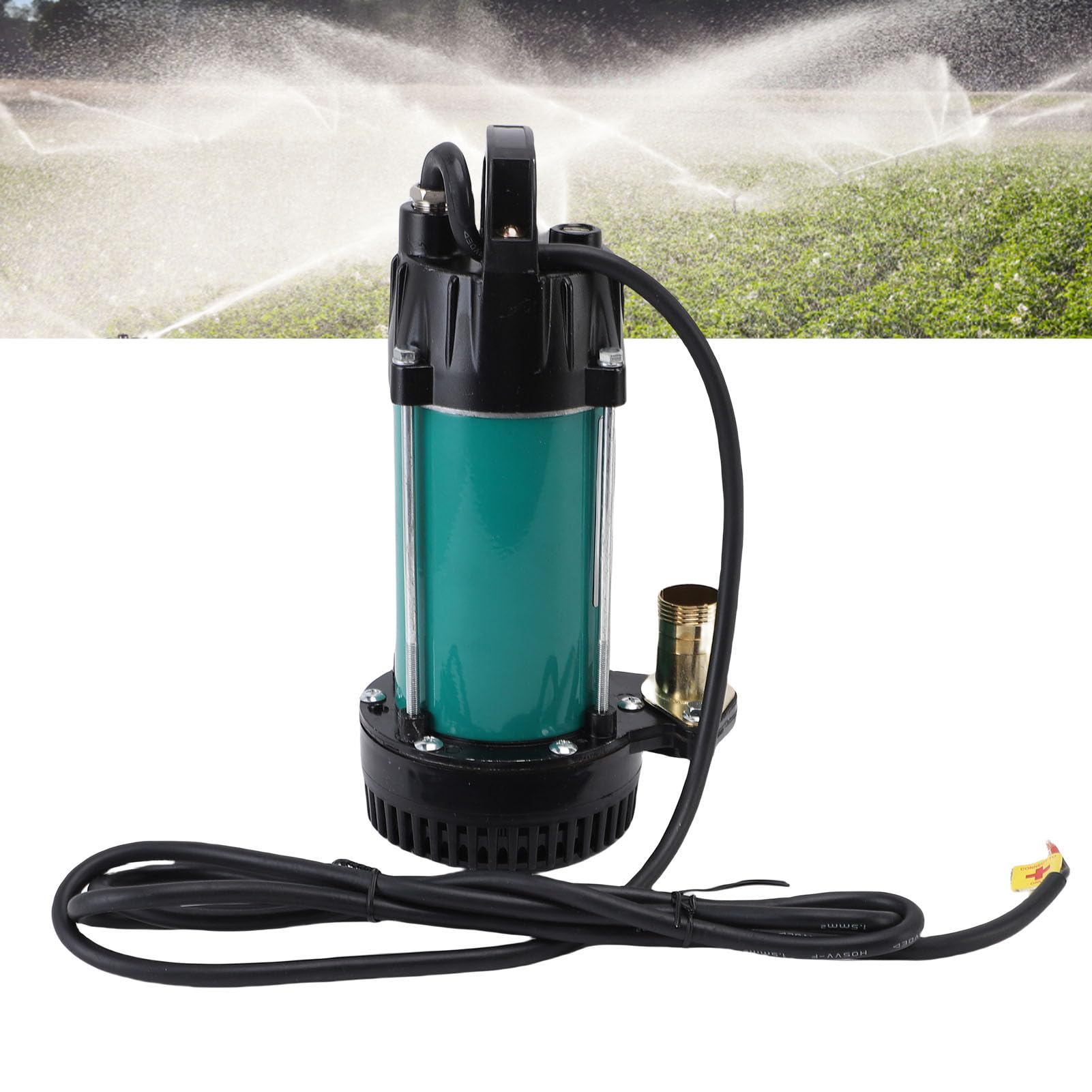 Oumefar Pompe Submersible Polyvalente en Acier Inoxydable de 300 W pour les Eaux Usées Agricoles et Industrielles (DC24V)