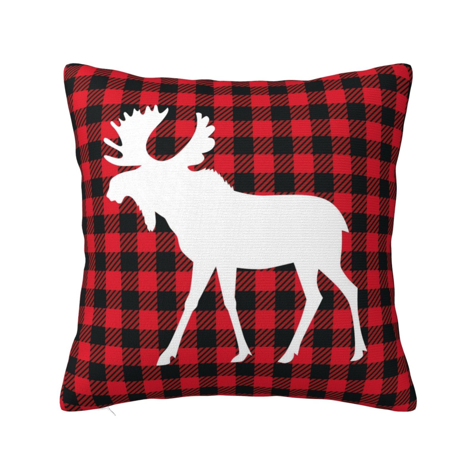 Moose Buffalo Plaid Set Pillowcase 22"x22"