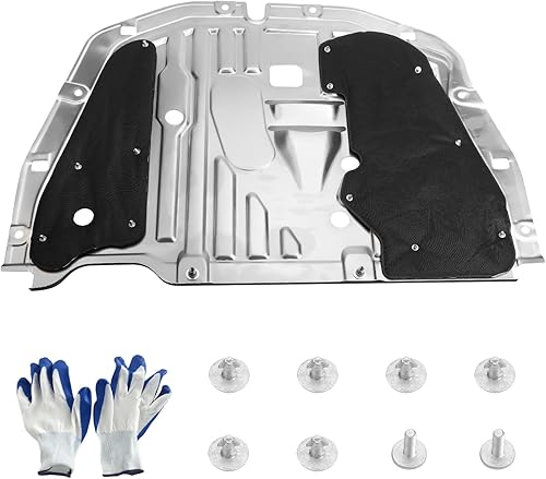 TomGoo Protector contra salpicaduras de motor compatible con Honda Civic 2016 2017 2018 2019 2020 2021, protector de carcasa del motor debajo del