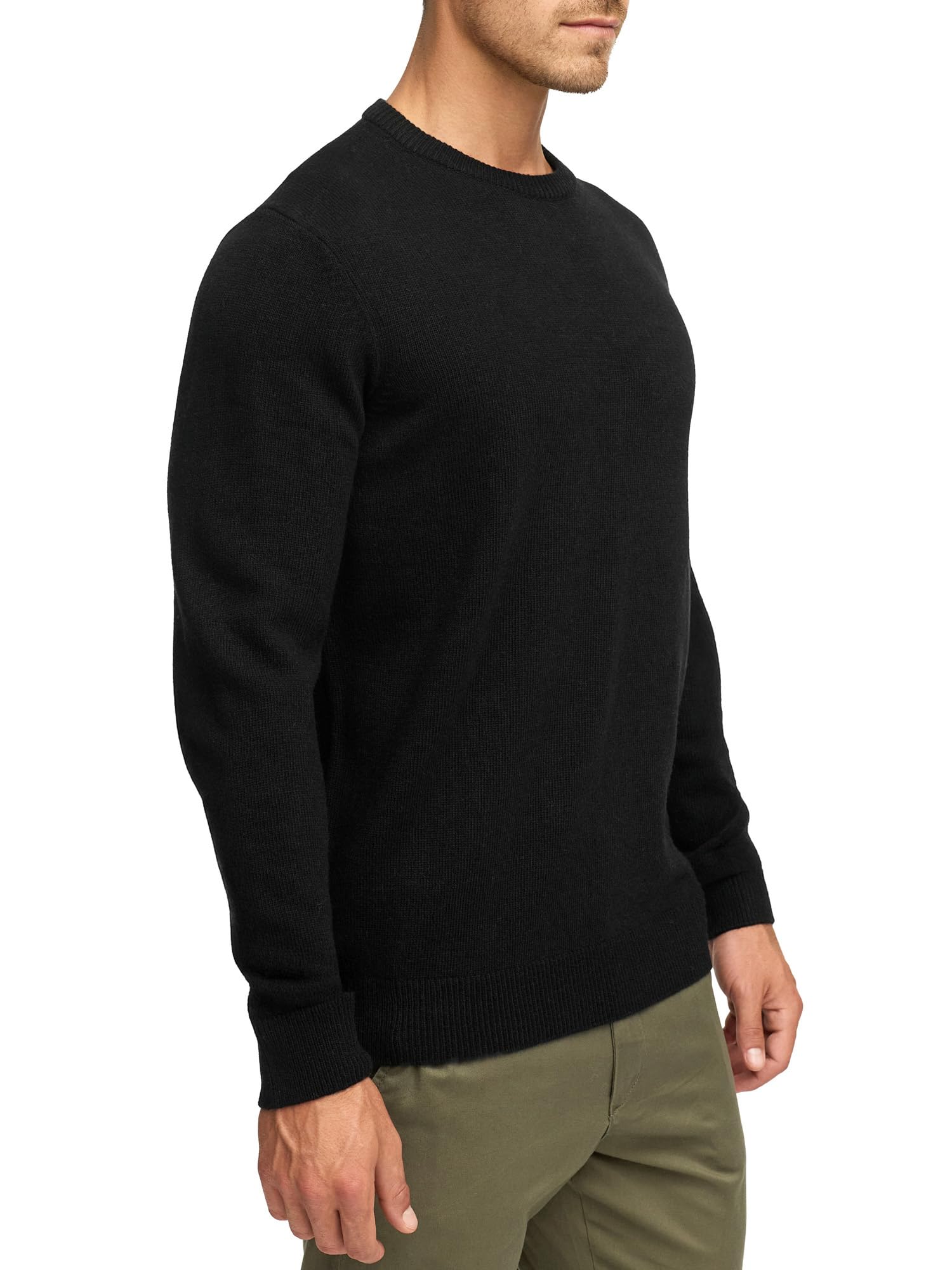 Indicode INMargous - Maglione da uomo con scollo rotondo, classico, a maglia fine, per uomo