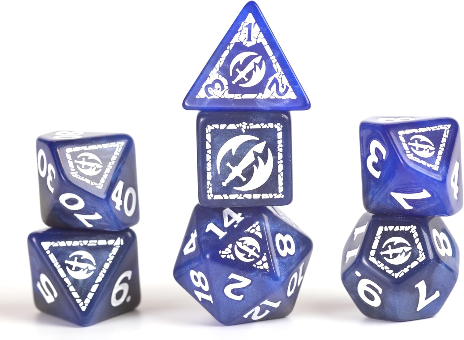 D&D Adventure Dice (Fighter Class: Blue)