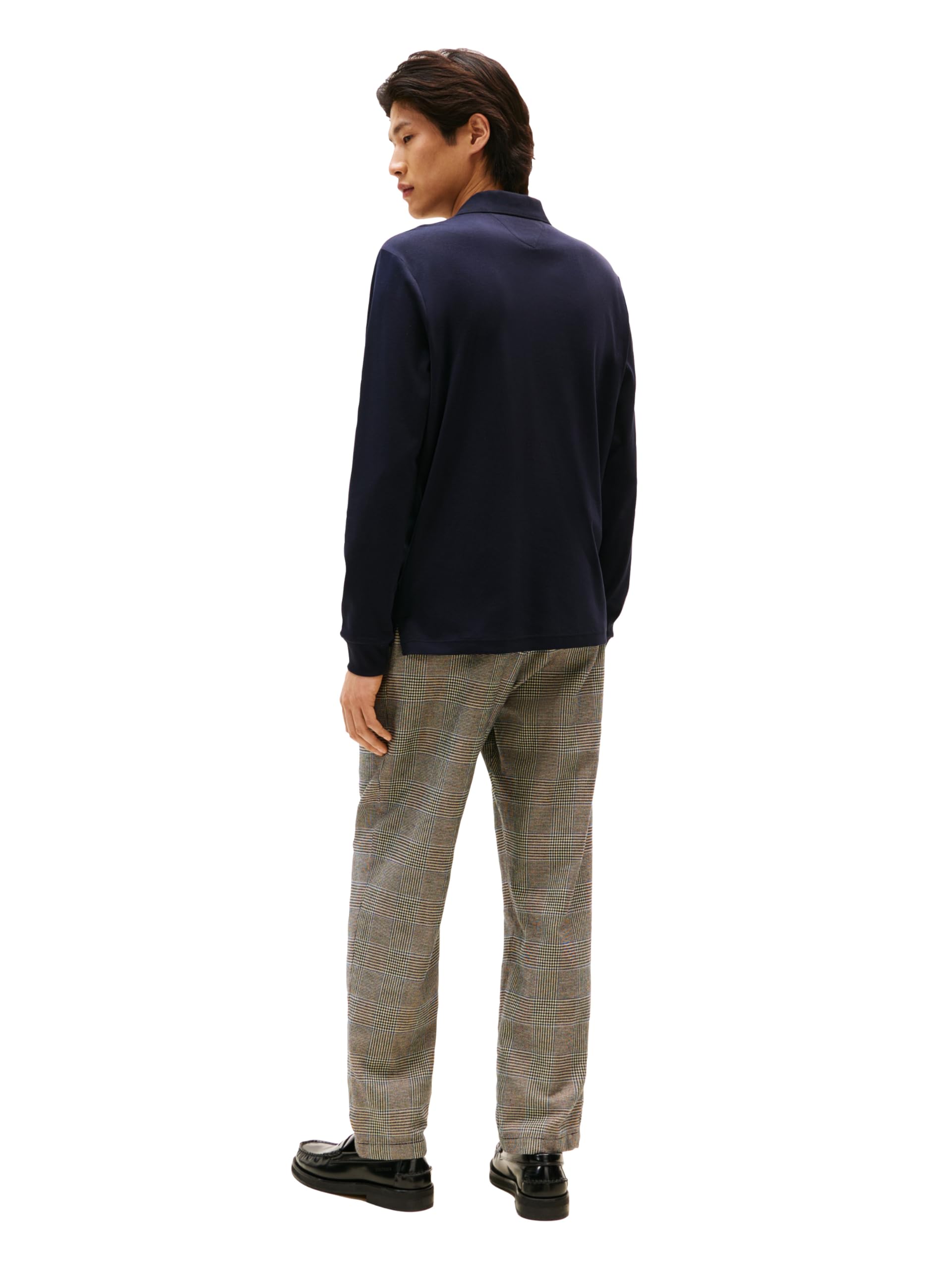 Tommy Hilfiger Herren Long Sleeve Casual Polo Shirts in Regular Fit with Liquid Cotton Lässiges Langarm-Poloshirt in normaler Passform mit flüssiger Baumwolle (1er Pack)