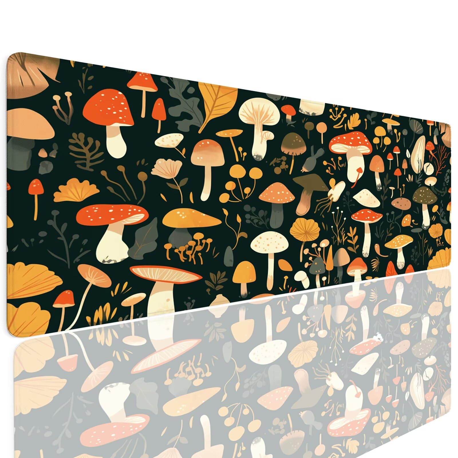 Podkładka pod mysz do gier XXL 1000 x 500 x 4 mm duża podkładka pod mysz do gier podkładka pod mysz gumowa antypoślizgowa mata pod mysz akcesoria biurowe do komputera PC gry nauka dom grzyb 4-771