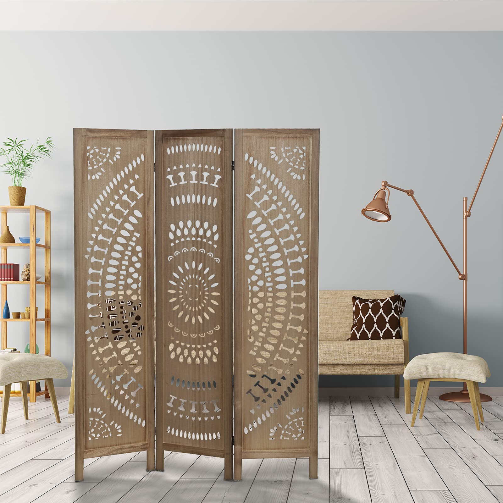 Buy 5.6 Ft Tall Room Divider, Floral Cutout Room Dividers and