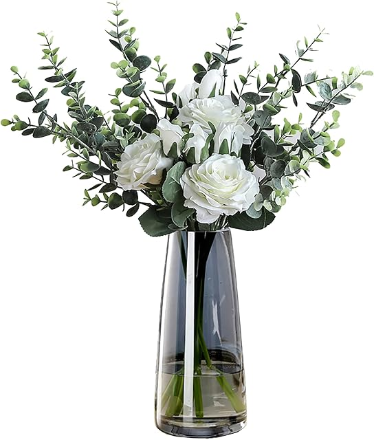 Ins Modern Glass Vase Crystal Gray Glass Vase