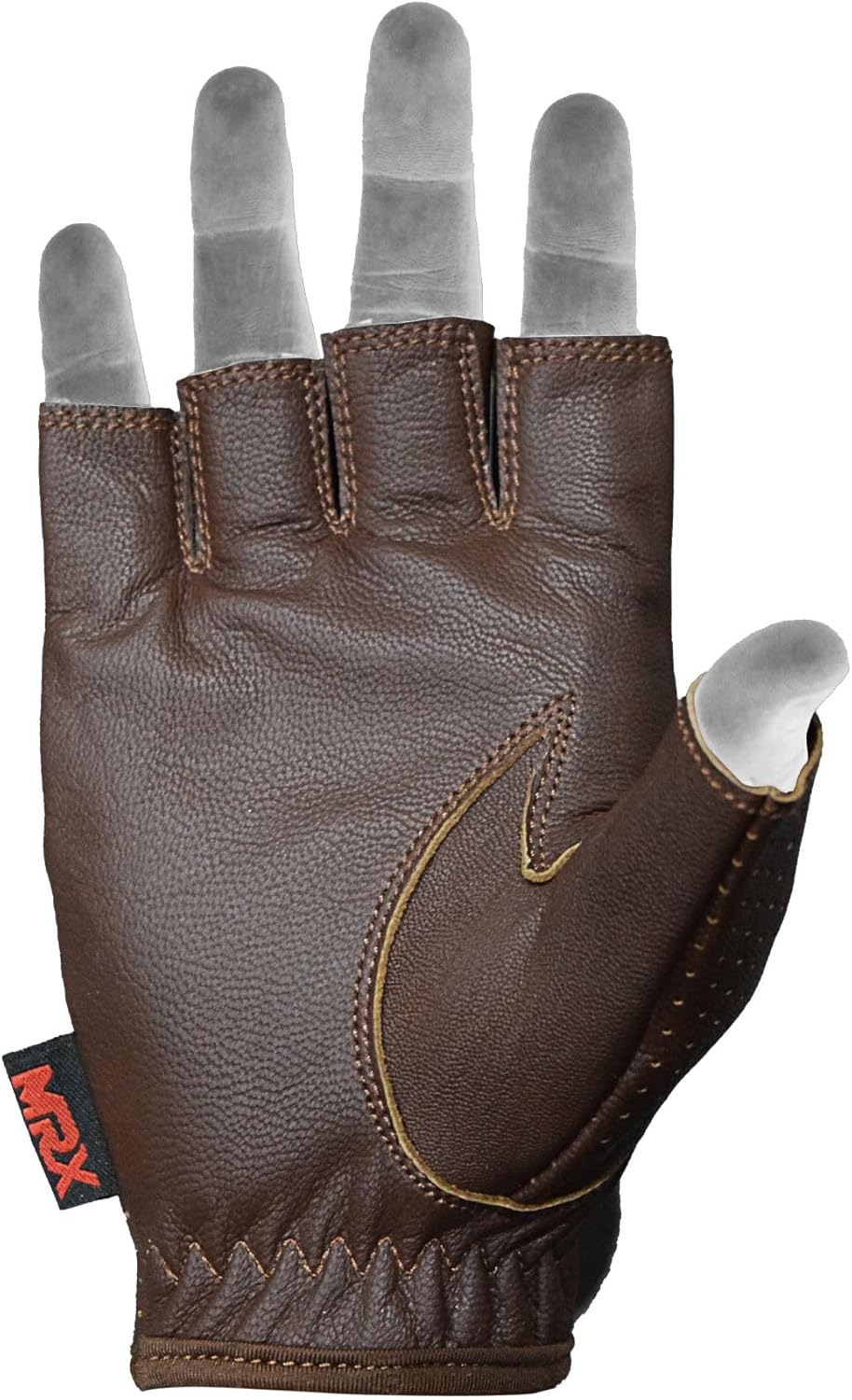 MRX BOXING & FITNESS Mens Driving Gloves Basic Soft Goat Leather Fingerless Breathable Biker Motorcycle Cycling Shooting - Image 2