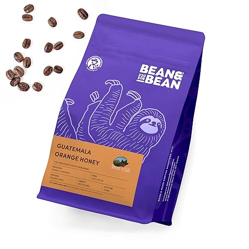 Bean & Bean - Café de miel de naranja de Guatemala - Granos de café de origen único tostado a pedido - Café orgánico ligero medio con notas de