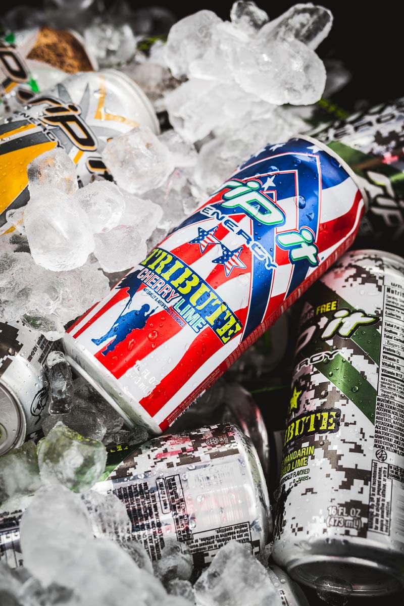 Rip It Energy Drinks Tribute Editions (Tribute Cherry Lime, 6 Cans)