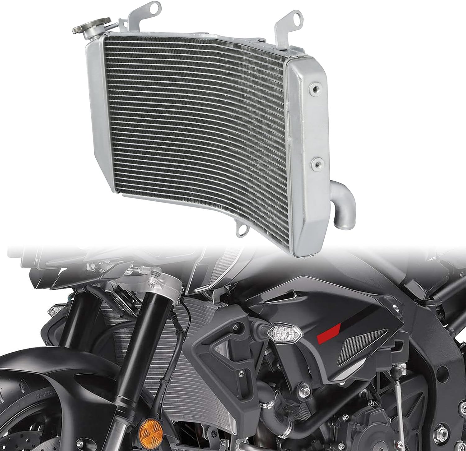 XMT-MOTO Radiator Cooling Cooler Fit For Yamaha FZ10 MT-10 MTN1000 2017-2021