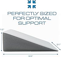 Vista 7 de Almohada de cuña para cama extra ancha o extra grande (31 pulgadas x 33 pulgadas); parte superior de espuma viscoelástica y cubierta de jacquard