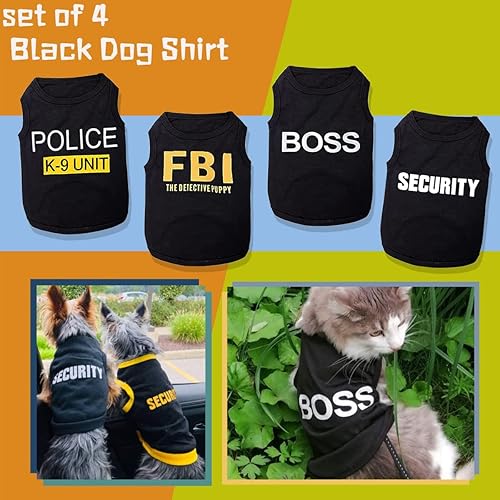 Miniatura 2 de Camisas para perros, paquete de 4 prendas de vestir para gatos, disfraces para cosplay, camisetas transpirables para mascotas, ropa de verano,