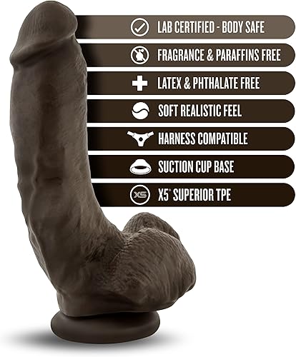 Miniatura 2 de Blush Coverboy The Mechanic - Consolador realista de 9 pulgadas con bolas, 2 pulgadas de grosor, pene compatible con ventosa para juego anal del