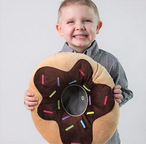 Miniatura 4 de Snuggle Stuffs Sprinkles Donut - Almohada de felpa de 14 pulgadas (chocolate)