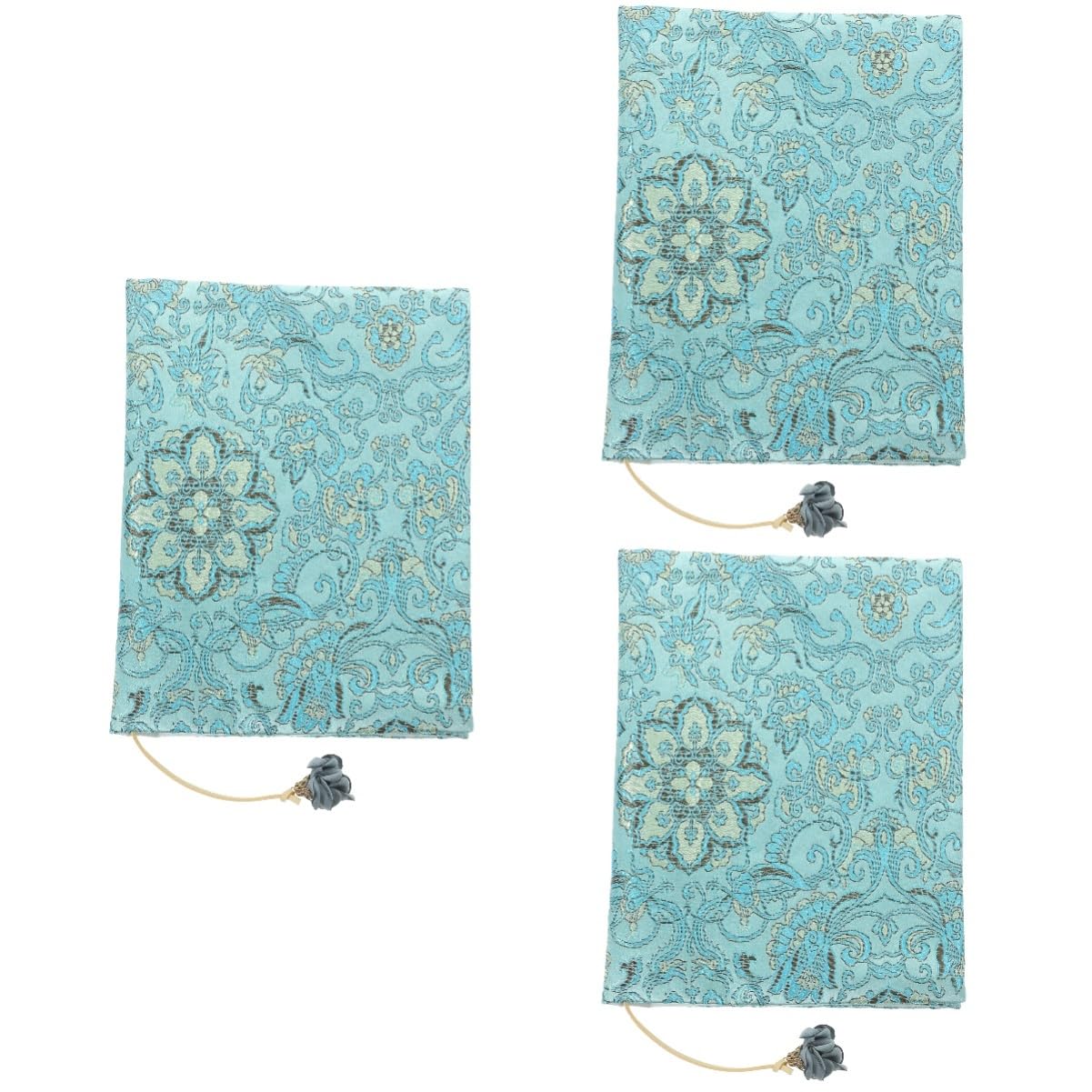 HOMSFOU 3 Pièces Couverture De Livre En Tissu Couvertures De Livres Décoratives es De Livres En Tissu es De Et Accessoires De Light Green