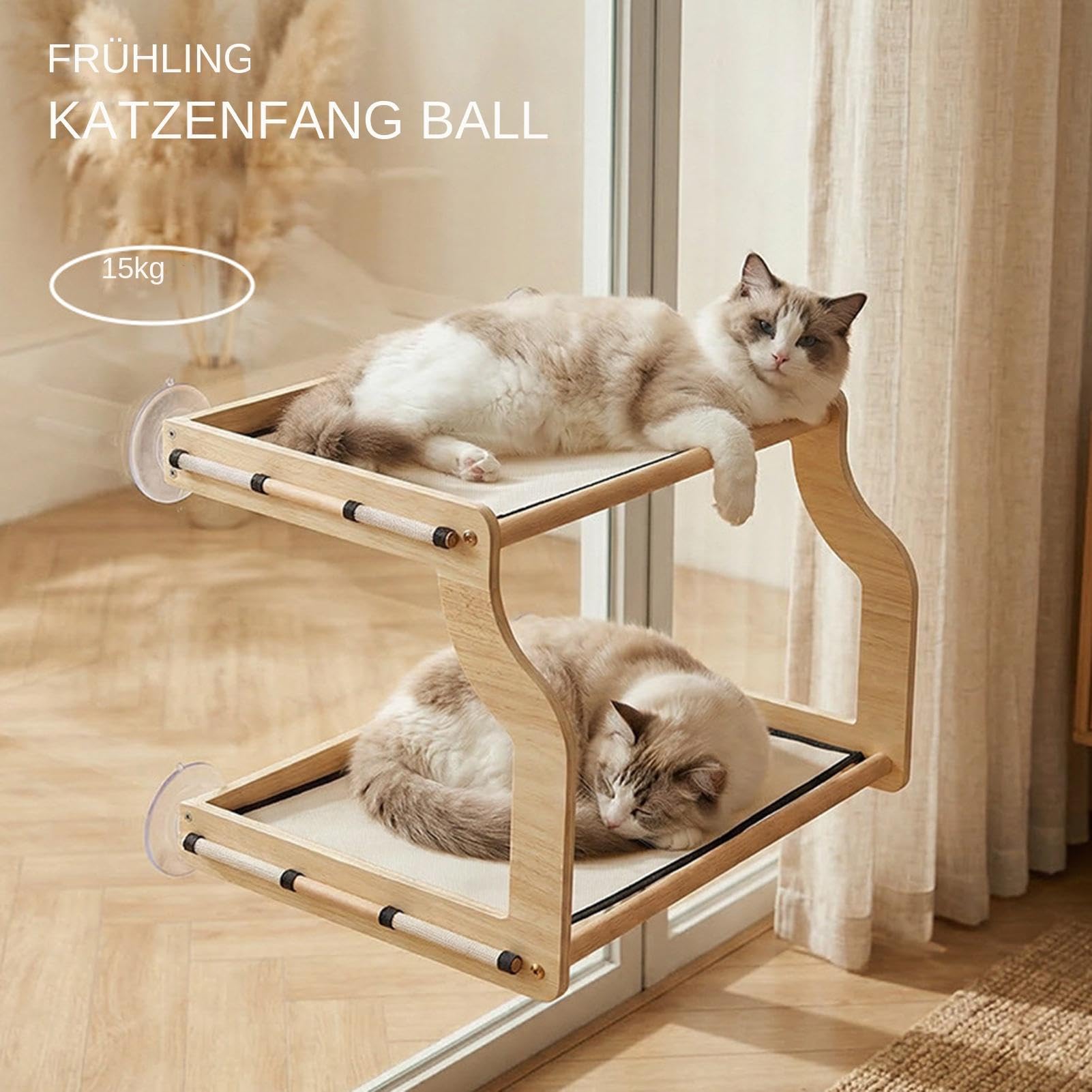 Katzen-Fensterliege Belastbarer und atmungsaktiver Saugnapf