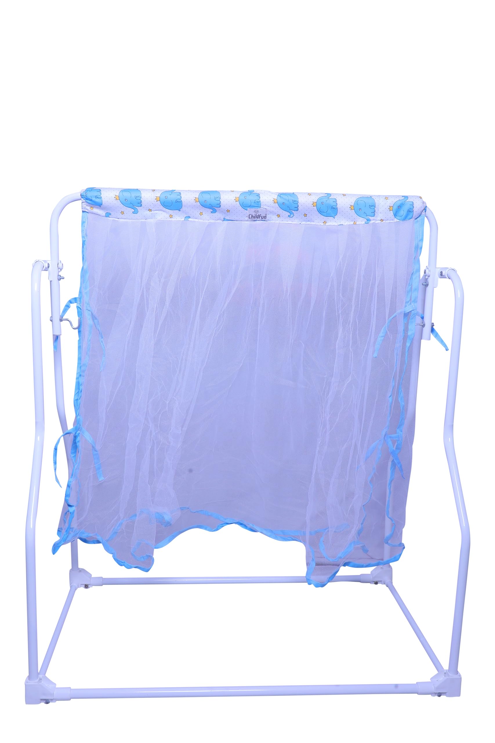 TOYZOID New Born Cozy Smart Crib,Cradle with Swing, Jhula with Mosquito Net,Baby Palna,Sturdy and Safe for 0-8 Months - Alloy Steel, Blue. - Image 6 thumbnail