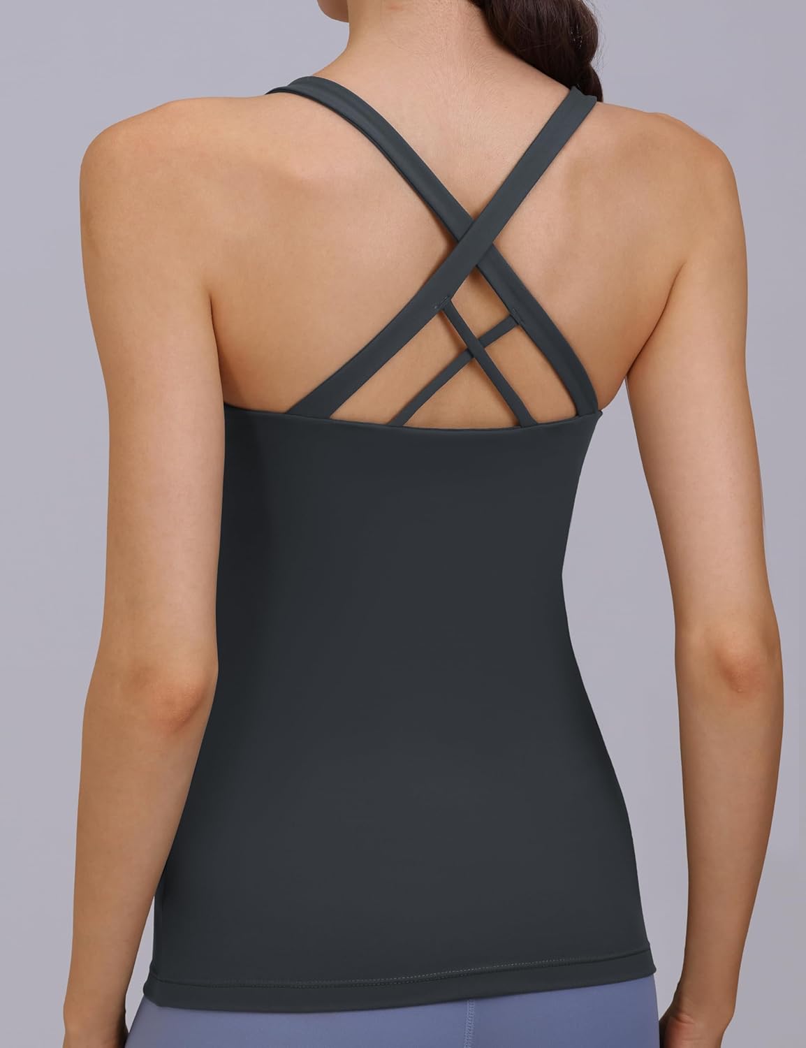 Nursing Tank Top for Breastfeeding Sexy Crisscross Back Maternity Sports Bra Fitness Workout Yoga Pregnancy Bra - Image 3