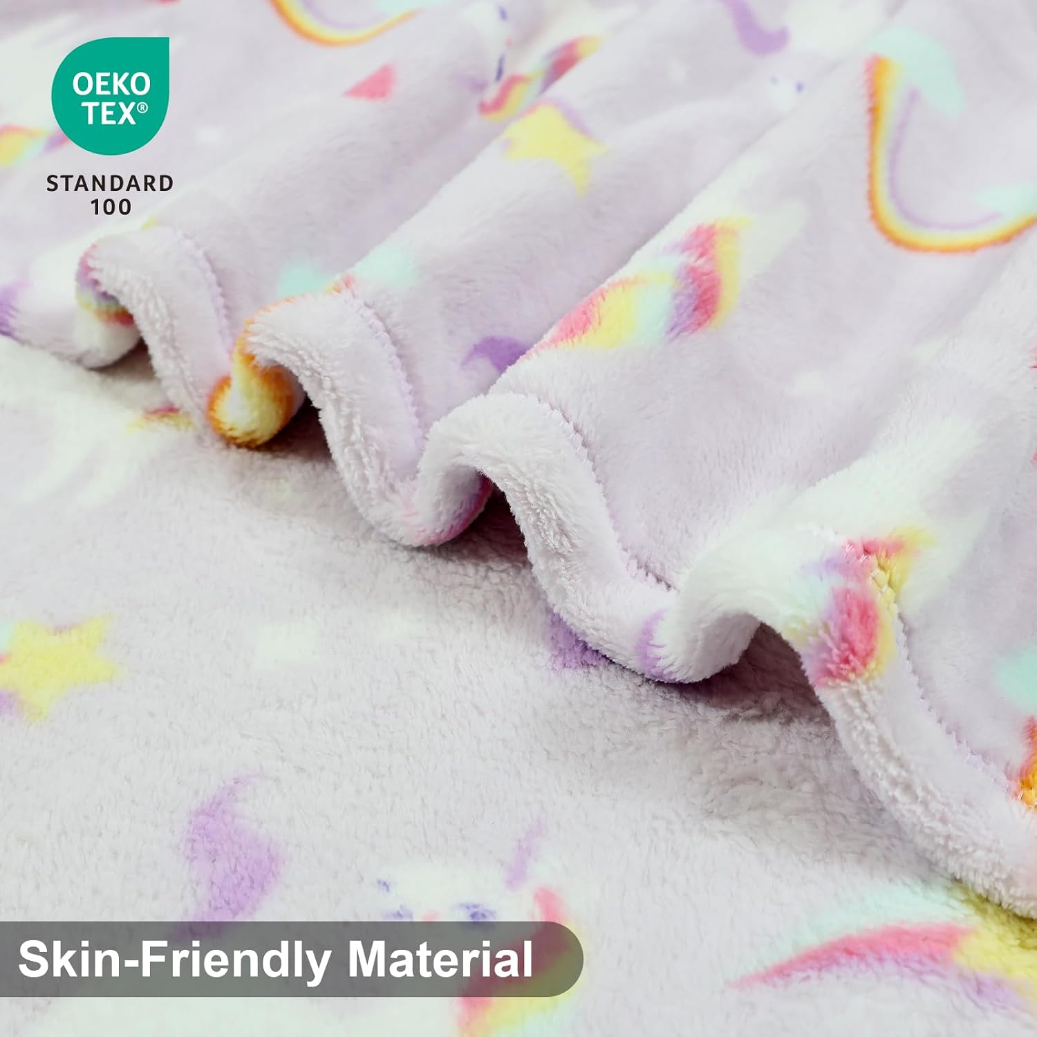 30x40 Inch Unicorn Throw Blanket, Soft Cozy Plush Toddler Blanket for Girls, Ideal for Stroller Crib Bedding and Baby Gift