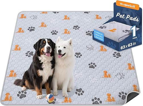 Miniatura 33 de Almohadillas lavables para orina para perros, paquete de 4 almohadillas absorbentes reutilizables para entrenamiento de perros y cachorros,