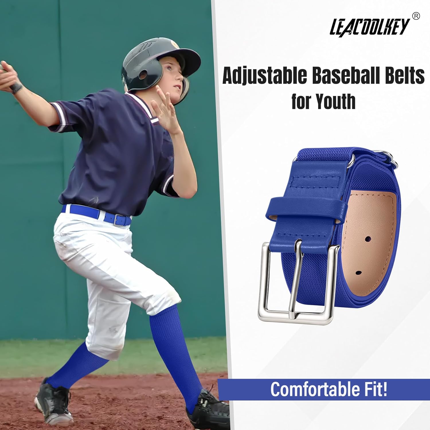 LEACOOLKEY 12 Pcs Baseball Belts Adjustable Softball Belts Bulk Team Sprots Belts for Adult and Youth - Image 2