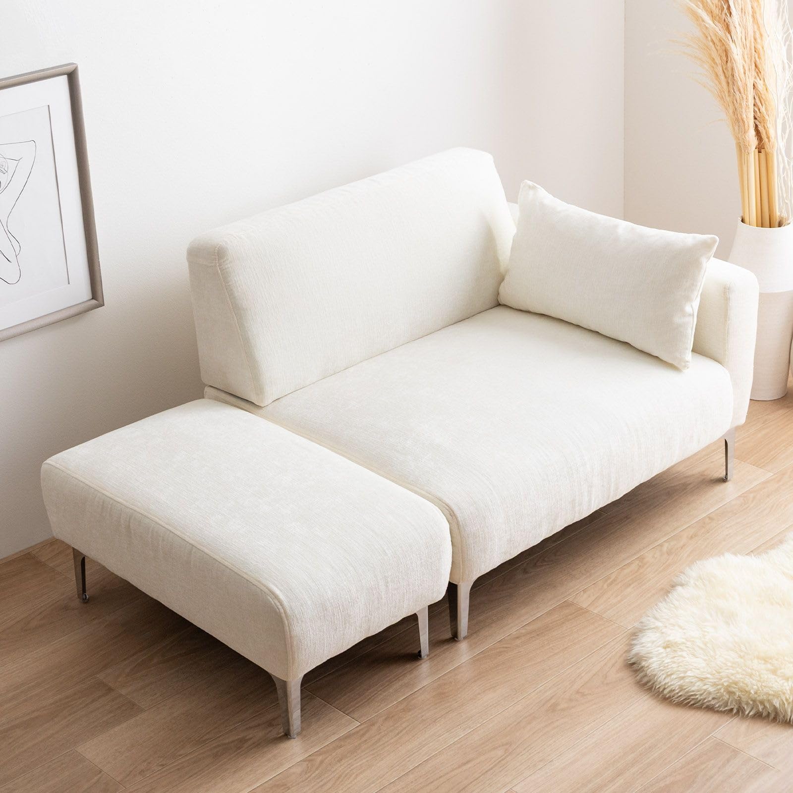 家具3502人掛けソファ Amazon｜家具350 ソファー 2人掛け ロー おしゃれ オットマン 2点