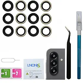 6 peças de reposição de lente traseira para câmera traseira Galaxy A56 5G para Samsung A56 5G vidro de câmera traseira com adesivo pré-instalado e kit de ferramentas de reparo SM-A566E/DS