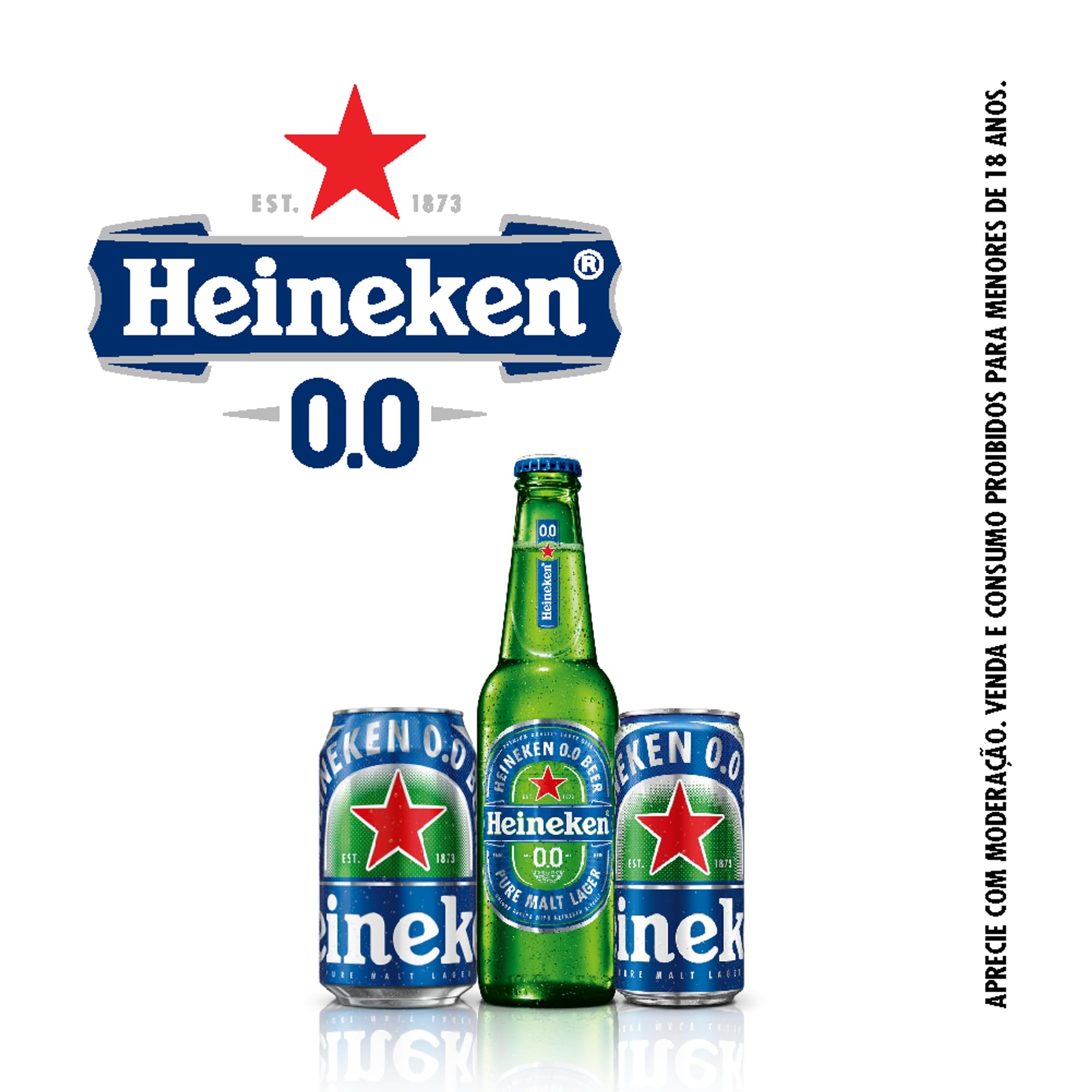 Heineken Cerveja Lager, Sem Alcool Lata 269ml, Pack 8 Unidades