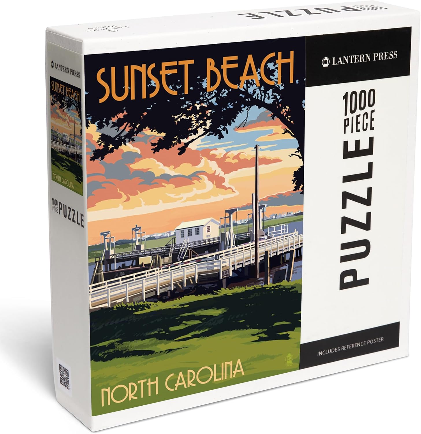 Calabash, North Carolina, Sunset Beach, Swinging Bridge (1000 Piece Puzzle, Challenging Jigsaw Puzzle for Adults, Made in USA)