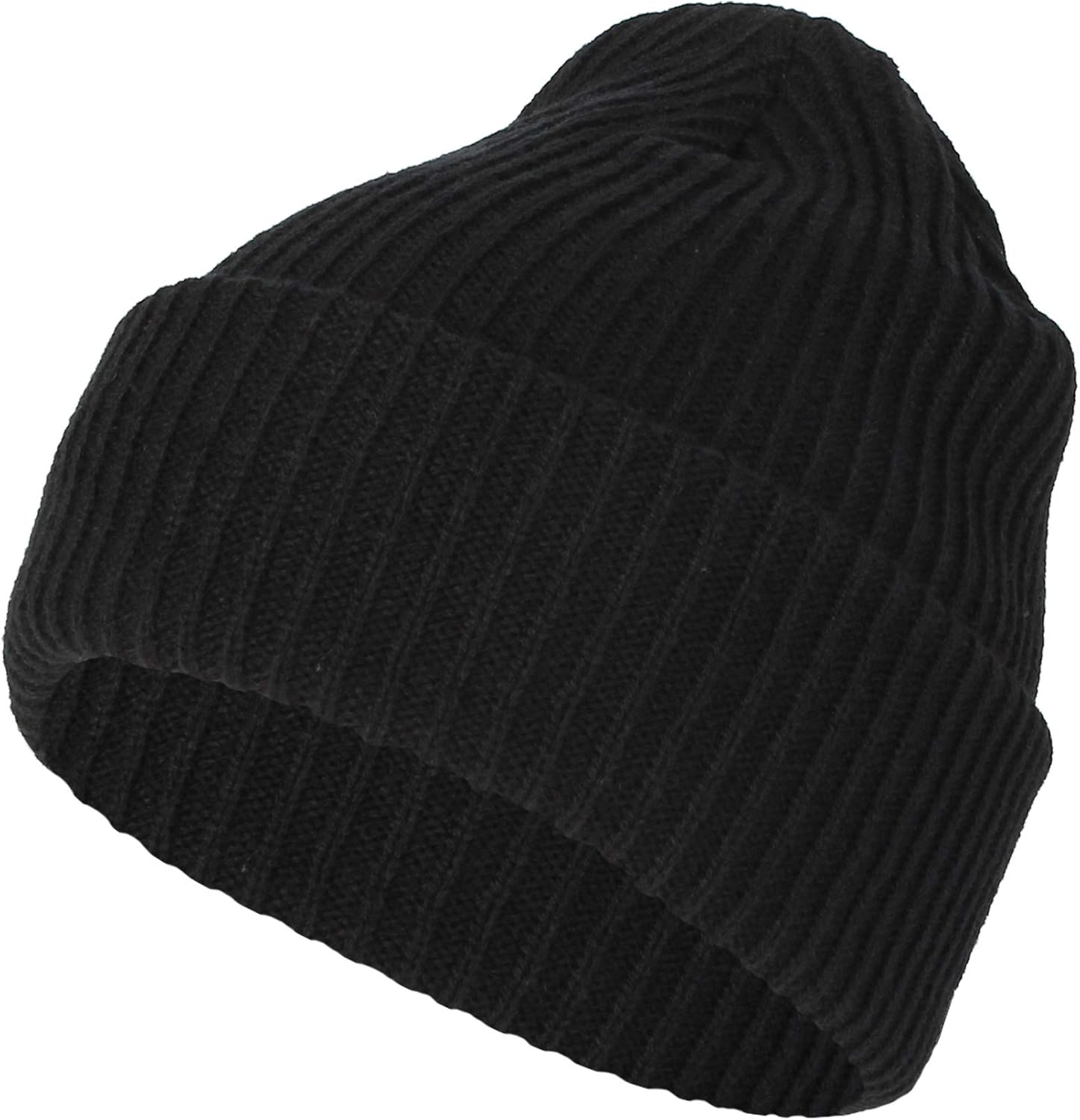 WITHMOONS Knitted Ribbed Beanie Hat Basic Plain Solid Watch Cap AC5846