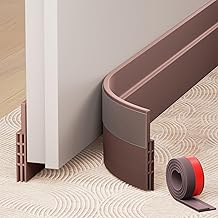 Porslin 39 Inch Door Draft Stopper Silicone Bottom Sealing Strip | Self Adhesive Door Sweep Weather Stripping Seal | Under Door Gap Filler | Blocks Cold Air, Dust, Insects, Noise, Bugs