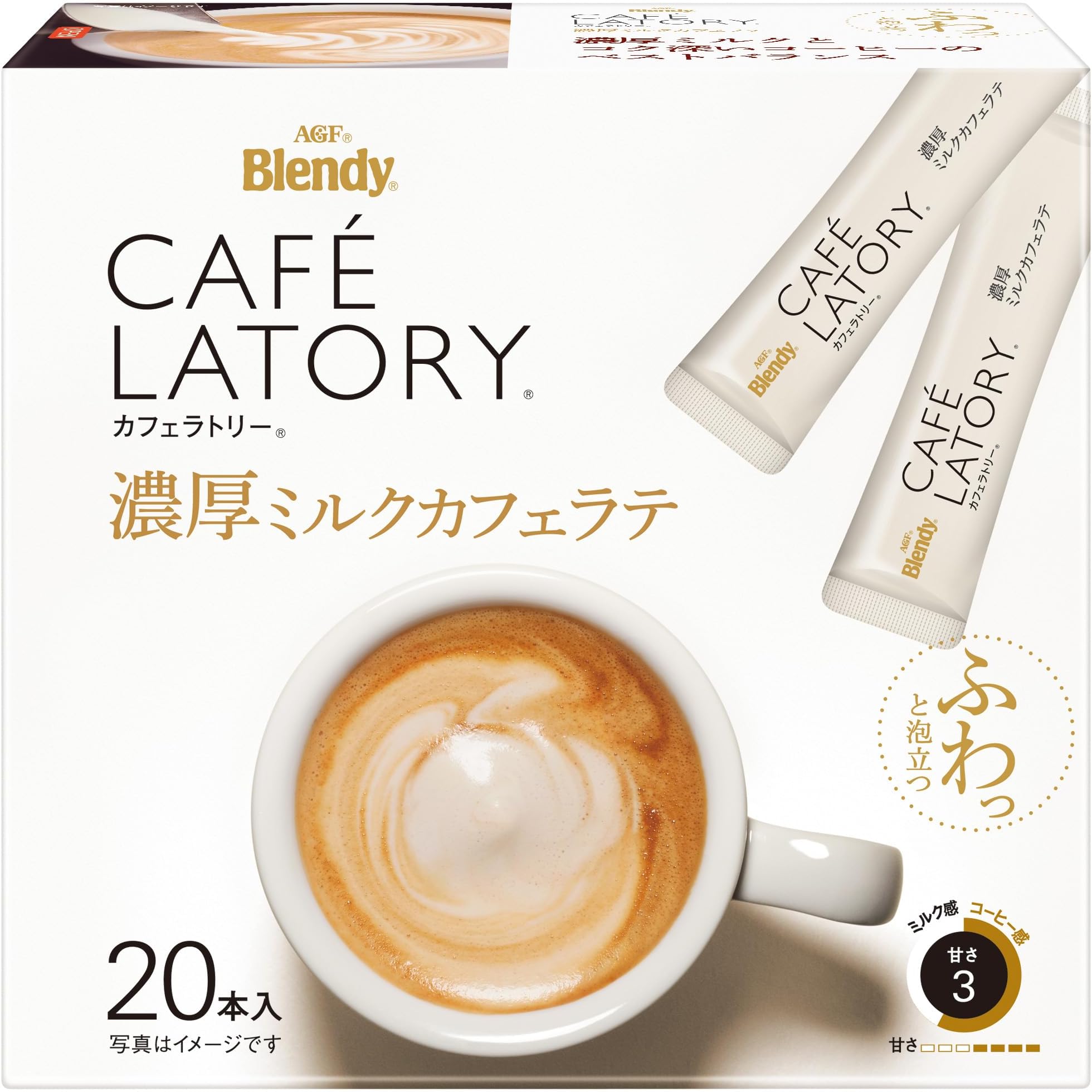 Ajinomoto Blendy Cafe Latory Stick Rich Milk Cafe Latte 20 Sticks [Pack of 3]