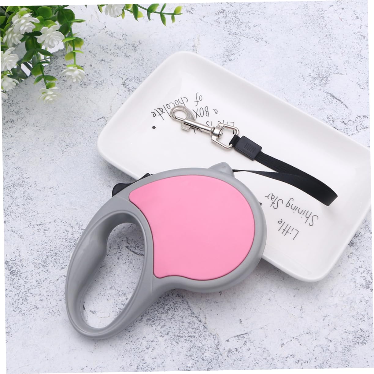 FONDOTIN Automatic Retractable Dog Leash Pet Training Lead 5m Telescopic Traction Rope Comfortable to Hold Handle for Small/Medium Pets