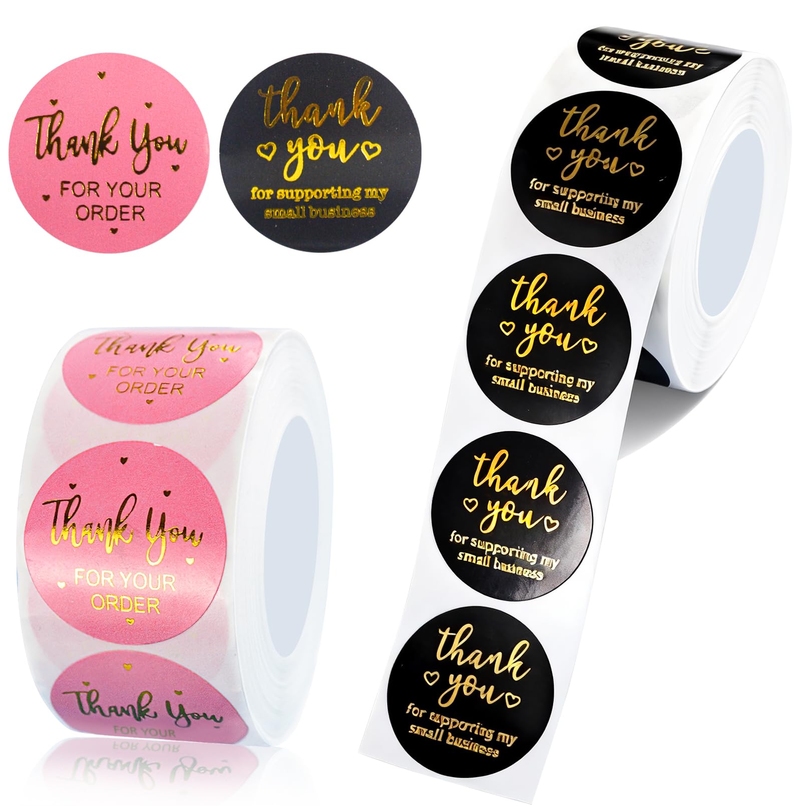 Autocollants Thank You pour cartes cadeaux de mariage et petits paquets