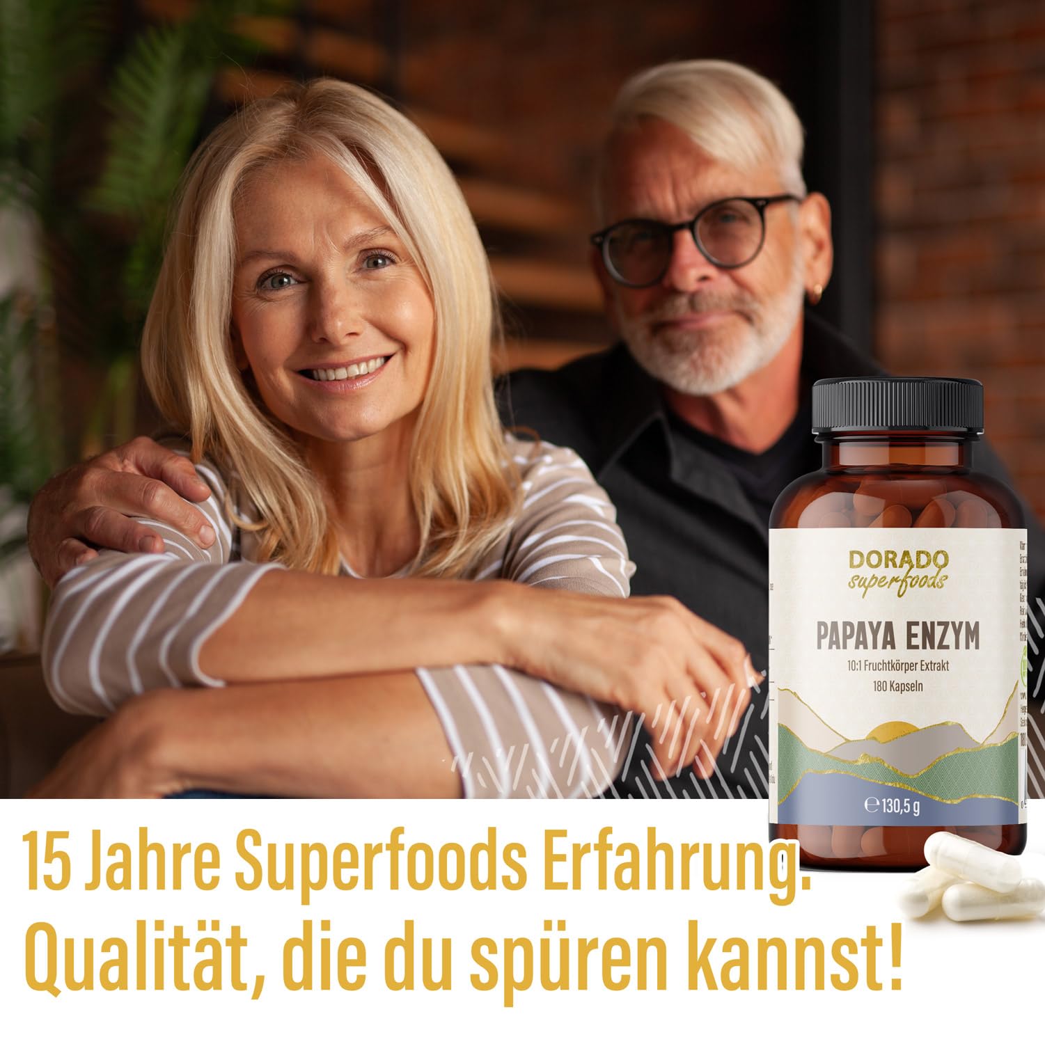 Papain Enzym Kapseln 100.000 u/g aus 10:1 Papaya Extrakt | 180 Stück – 1250 mg pro Tagesdosis (aus 12.500 mg Papaya !) | 3 Monatsvorrat Vegan – Dorado Superfoods®