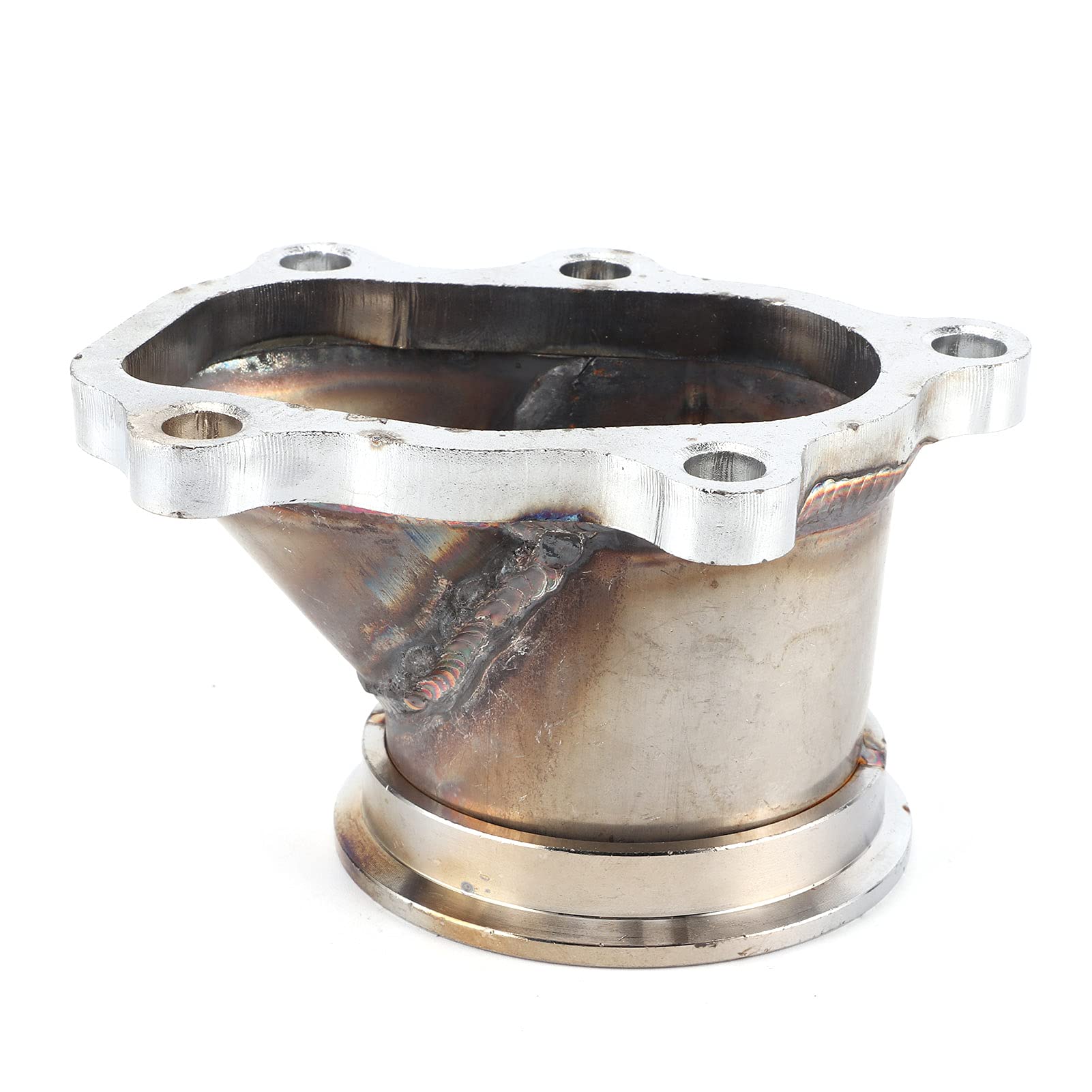 Tubo Turbo Down, Adattatore 5 Bulloni 2,5 Pollici Flangia Turbo Downpipe Flangia Adattatore in Acciaio Inossidabile Flangia Adattatore Turbo Downpipe V-Band Adatta per Alloggiamenti Turbina GT25 GT28
