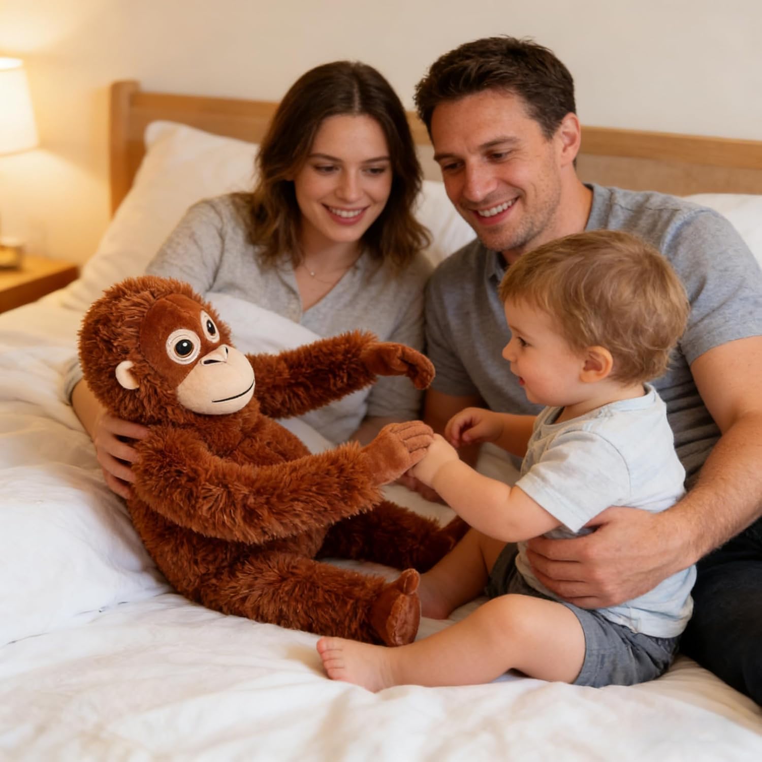 Genérico Mono Peluche Naranja 90 Cm,Mono De Peluche con Correas De En Manos Y Pies. para DecoracióN Infantil, HabitacióN De NiñA, Cama, CojíN Y Accesorio FotográFico del Hogar (90CM) — view 9