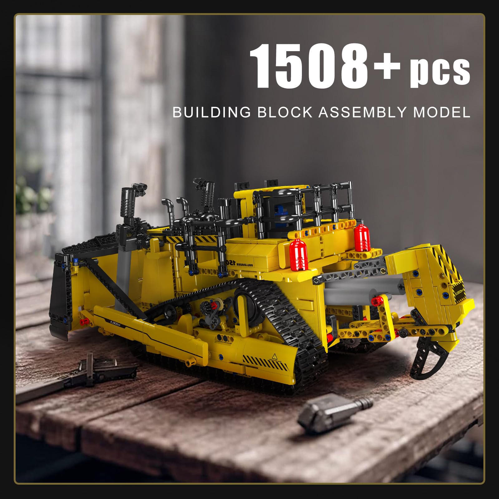 Mould King Technik Bulldozer Bausteine, APP Fernbedienung LKW mit Motoren Bausätze Spielzeug Geschenke für Erwachsener (1508 Teile)