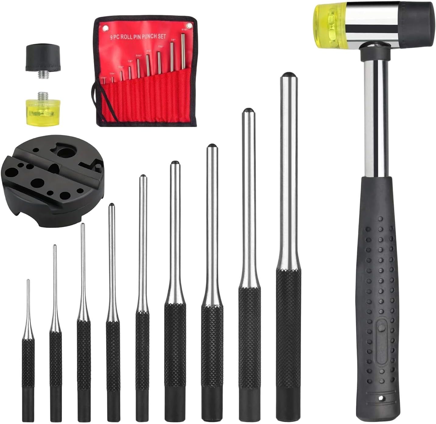 Pin Punch Set | Portable Repair Hand Tools | Mechanical Roll Pin Removal Tool,for Automotive Metalworking Watch Jewelry Furniture Machinery Mechanic Machinist