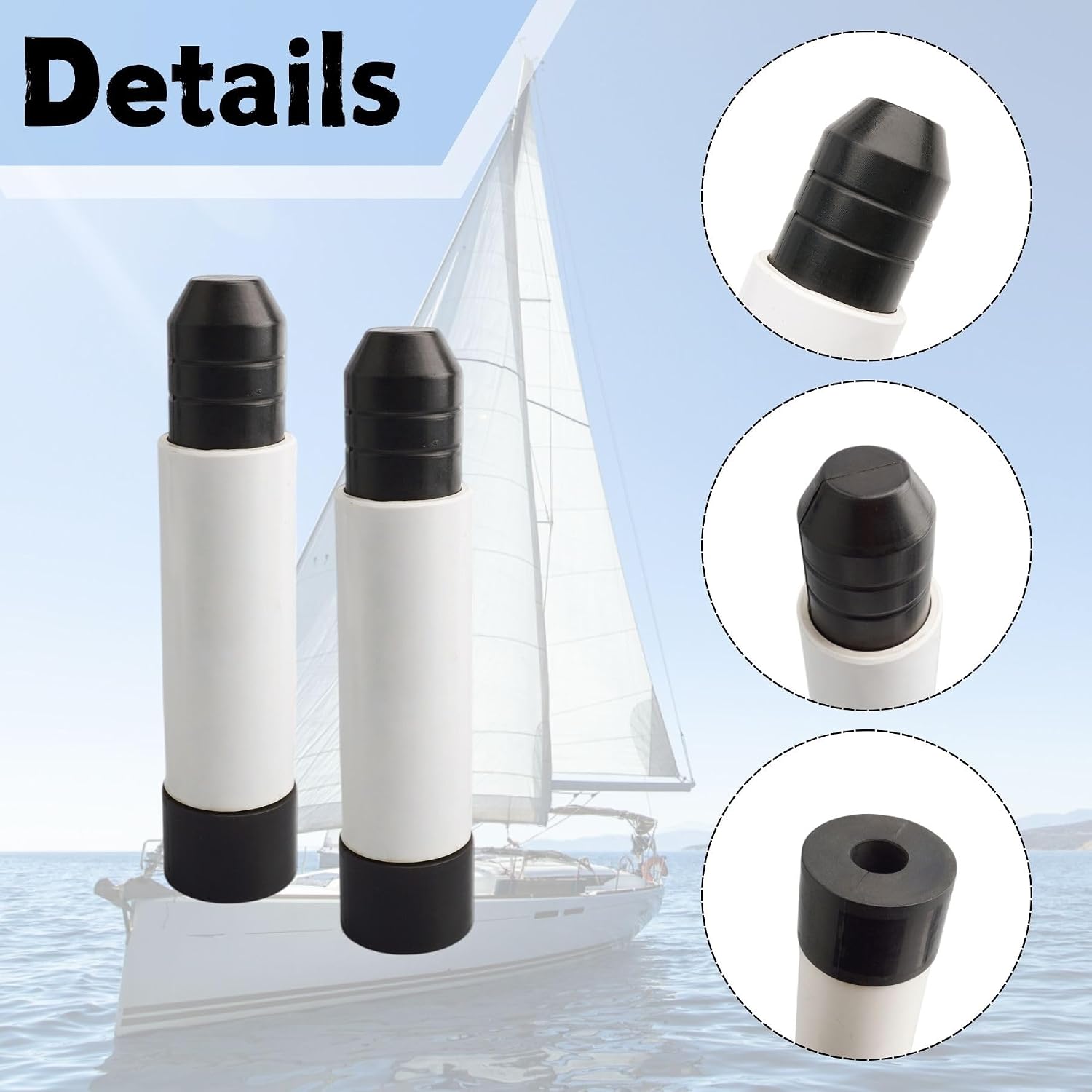 Boat Marine Transom Saver with Motor Steering Stops Locks for Yamaha Mercury Johnson Evinrude Outboard with 2 or 3 Ram Tilt Engines Rubber Black