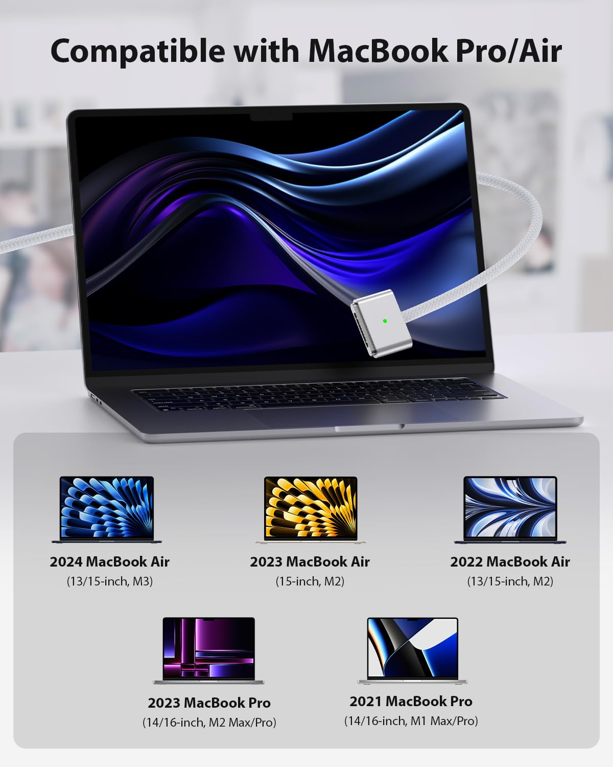 Amazon.com: 140W USB-C to Magnetic 3 Cable for MacBook