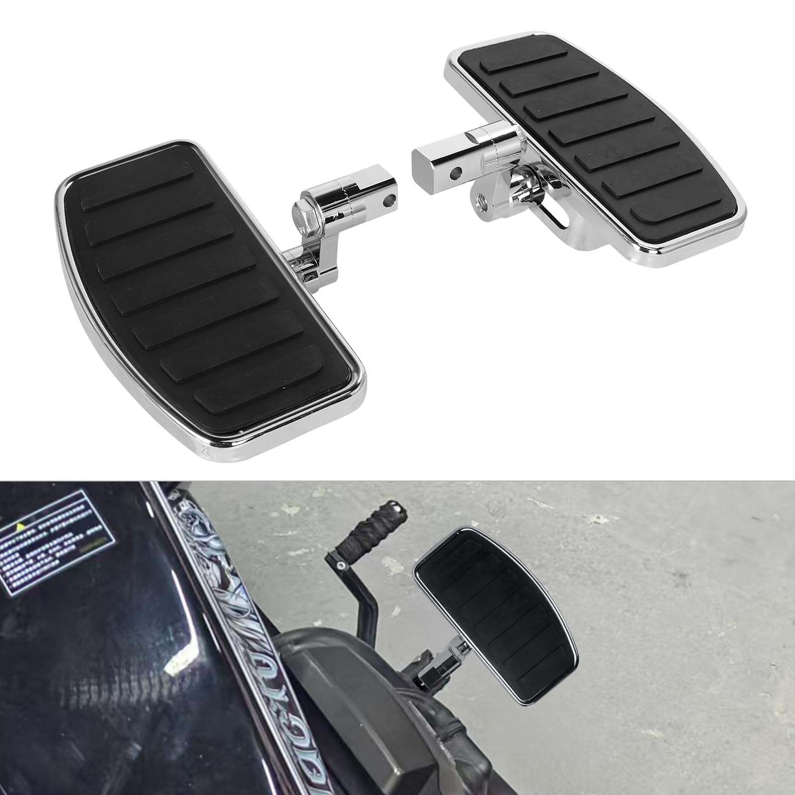 Podnóżki motocyklowe do dużych obciążeń z szeroką platformą, odporne na wstrząsy, doskonałe do modeli VTX1300, VTX1800, VF750, podnóżki motocyklowe
