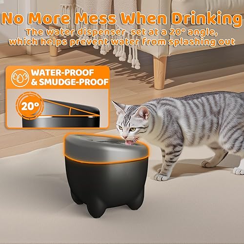 Miniatura 4 de Fuente de agua para gatos, fuente de agua con luz UV para gatos en interiores con doble pared interior, fuentes para gatos de 101 onzas3 litros para