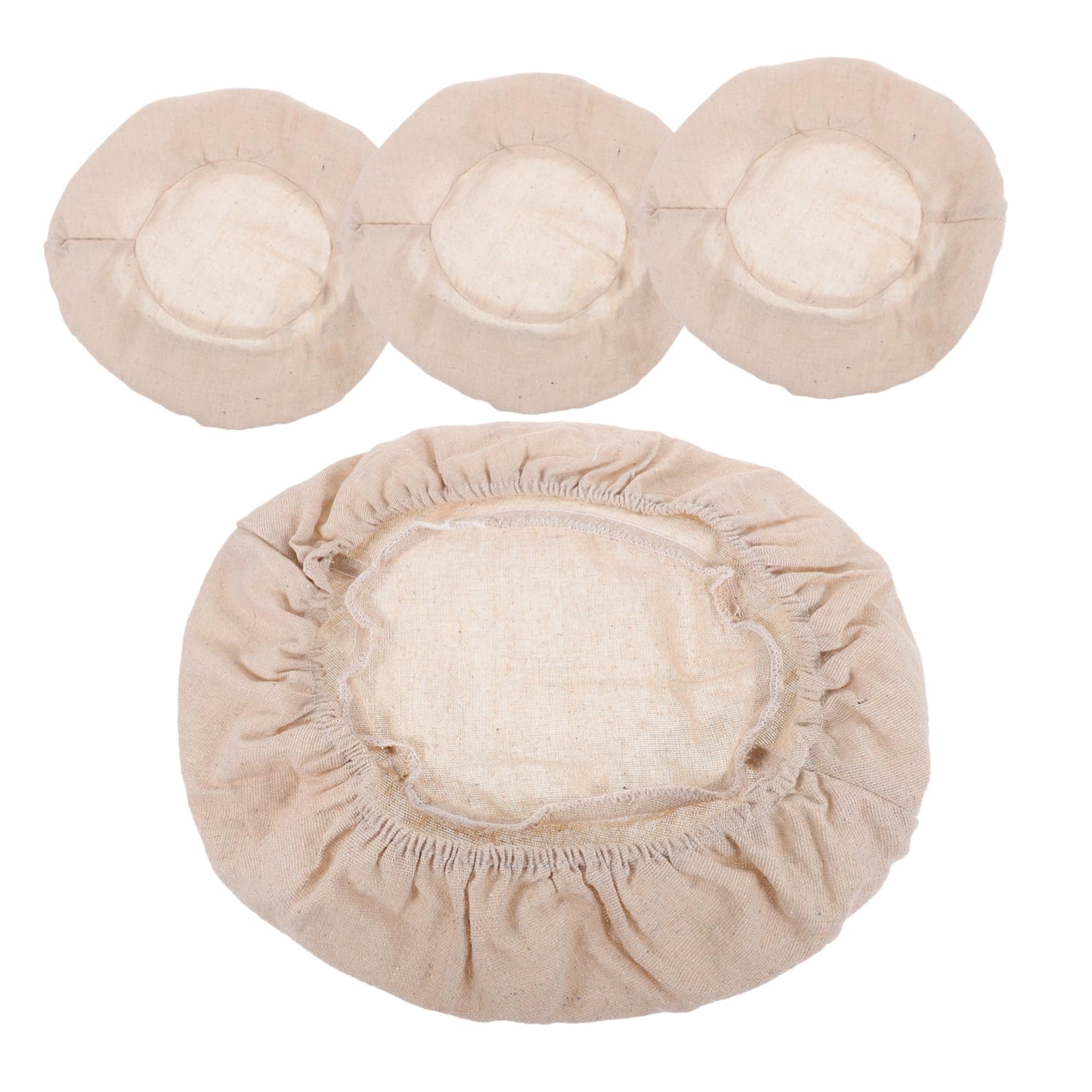 PRETYZOOM 12 Stück Brotkorb Stoffbezug Körbe Schüsselabdeckungen Teigkorbeinlagen Sauerteig Abdeckstoff Gebäckherstellungs Einlage Korbstoff Abdeckung Backtuch Baumwollleinen