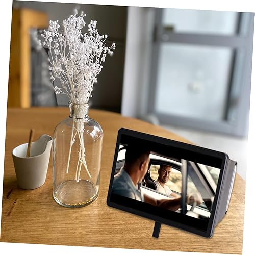 Miniatura 9 de Hemobllo - Lupa de pantalla para teléfono celular 3D HD con soporte para teléfono móvil soporte para películas y amplificador soporte plegable para